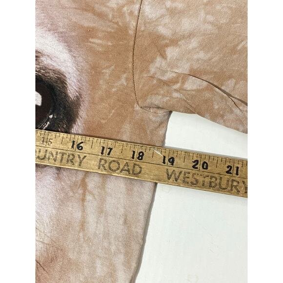 The Mountain Unisex Tie Dye Pug Dog Face T-Shirt Graphic Print Brown Size Small - Picture 4 of 8